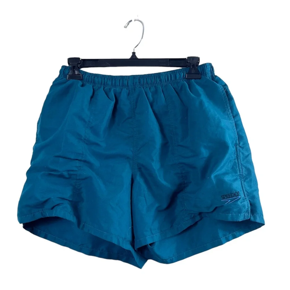 Men's Vintage Blue Speedo Swim Trunks M